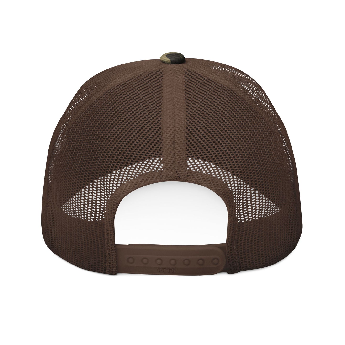 Camouflage Trucker Hat — Embroidered Graffiti '83 Military Cap