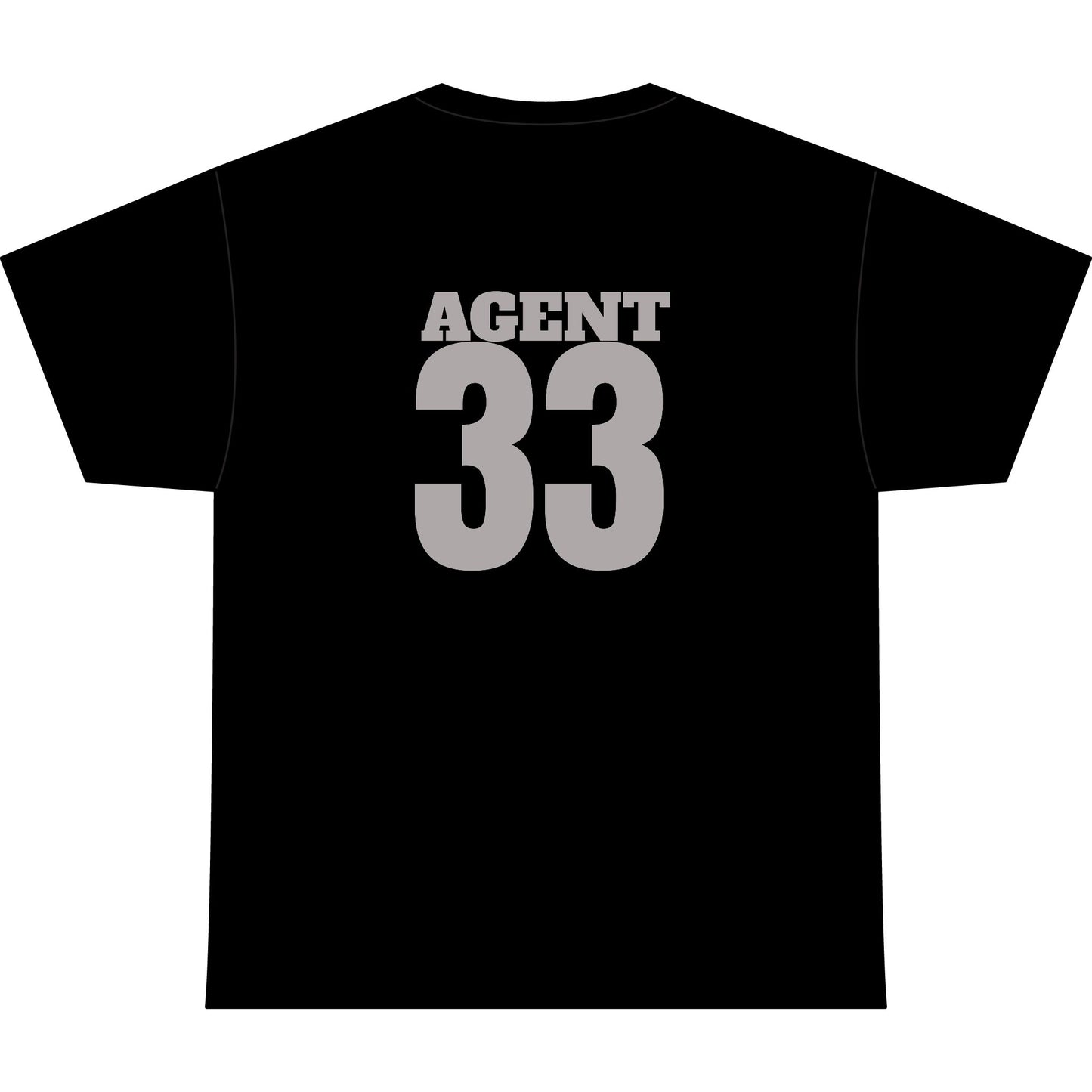 Graffiti Script Tee — Front Art with «Agent 33» Back Number