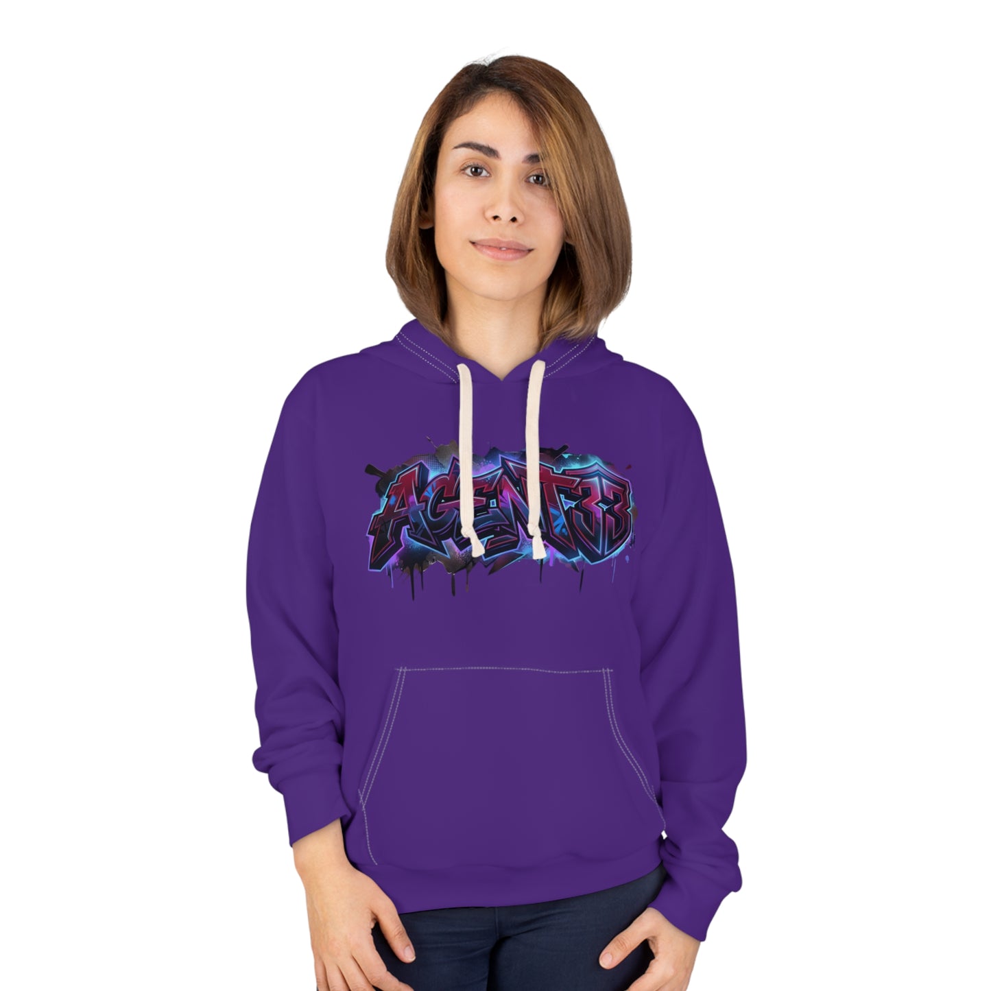 Agent33 Graffiti Bee Girl Hoodie — Colorful Street Art Pullover