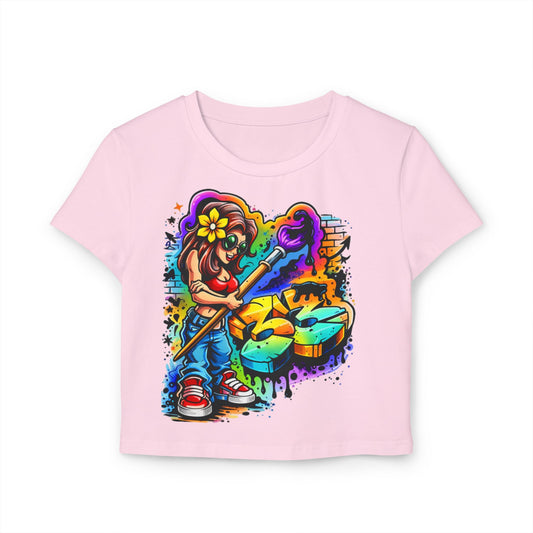 Agent33 Women's Graff-Style Baby Tee
