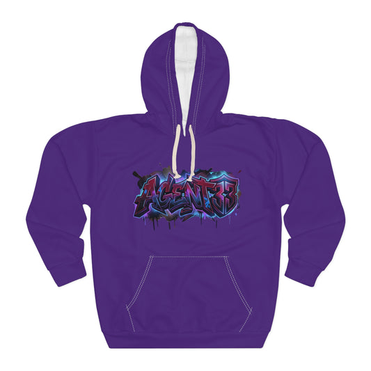 Agent33 Graffiti Bee Girl Hoodie — Colorful Street Art Pullover