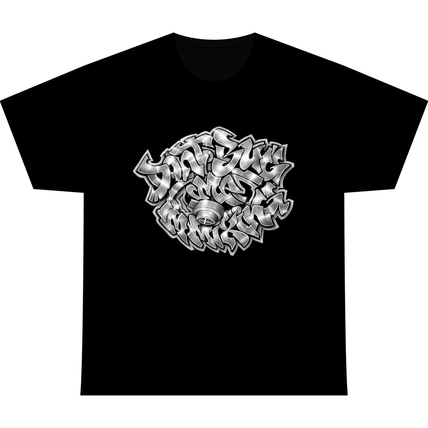 Graffiti Script Tee — Front Art with «Agent 33» Back Number